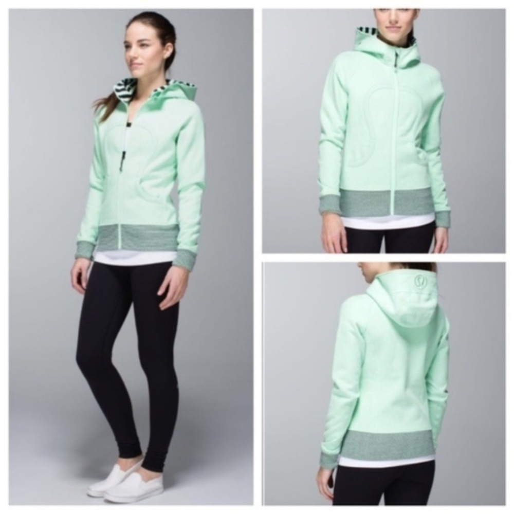 Lululemon Fresh Teal Green Scuba Jacket Sz 6